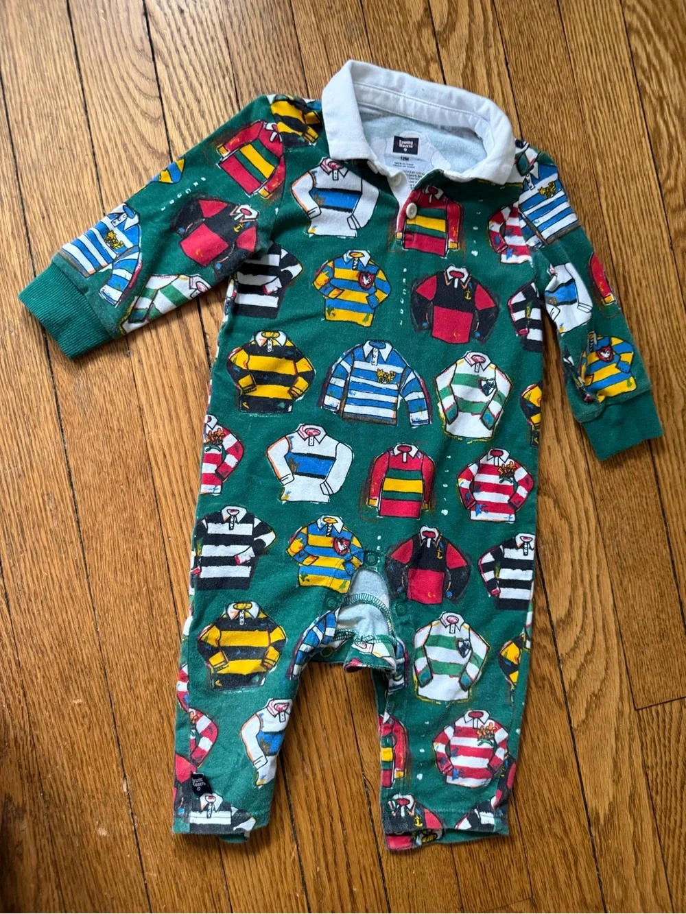 Rowing Blazers x Target Green Rugby-Print One-Piece Bodysuit - Size 12 Months